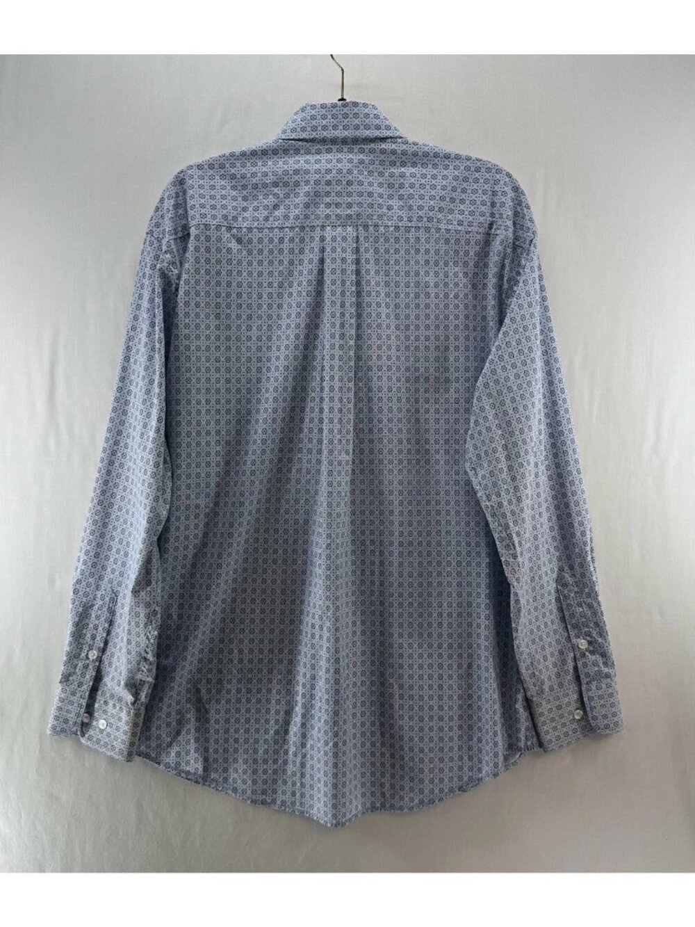 Panhandle Rough Stock Shirt Men L Stretch Long Sleeve Geometric Button Down Blue - Picture 2 of 11